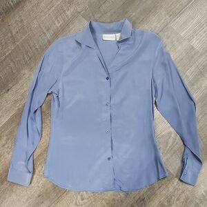 Silk Blue Women's Blouse